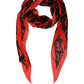 Men Red Black Graffiti Logo Lace Stole Scarf