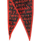 Men Red Black Graffiti Logo Lace Stole Scarf