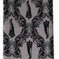 Gray Baroque Silk Fringed Skinny Foulard Scarf