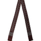 Burgundy Skinny Twilly Fringed Foulard Scarf