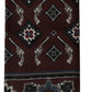 Burgundy Skinny Twilly Fringed Foulard Scarf