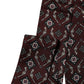 Burgundy Skinny Twilly Fringed Foulard Scarf