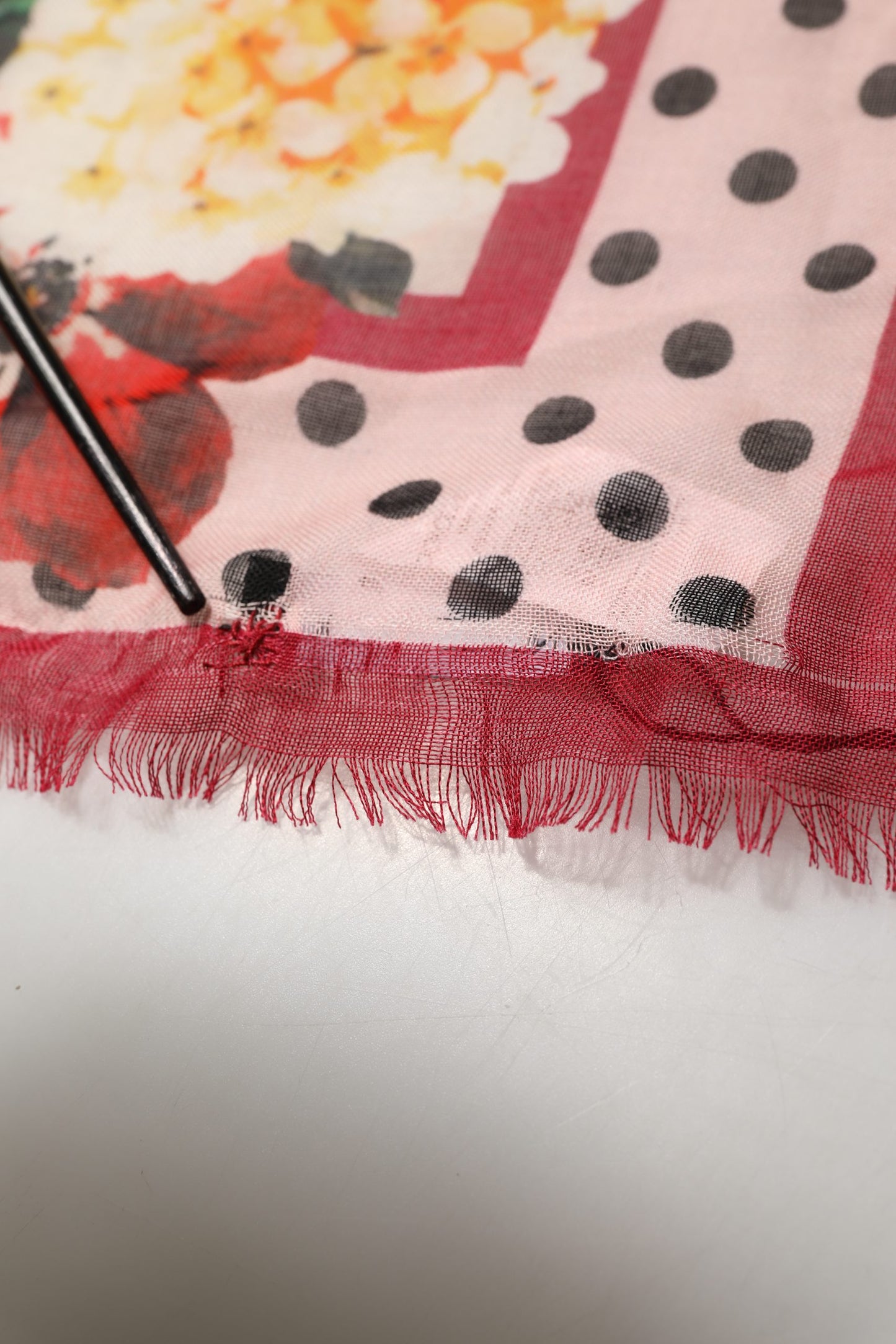 Multicolor Floral Fringed Stole Scarf