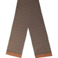 Brown Geometric Silk Men Neck Shawl Scarf
