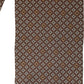 Brown Geometric Silk Men Neck Shawl Scarf