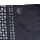 Men Navy Blue Geometric Dot Silk Fringed Neck Shawl Scarf