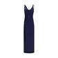 Blue Viscose Casual Dress
