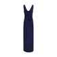 Blue Viscose Casual Dress