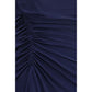 Blue Viscose Casual Dress
