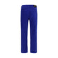 Blue Cotton Straight-Leg Jeans
