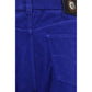 Blue Cotton Straight-Leg Jeans