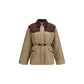 Beige Nylon Full-Length Jacket