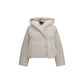 Gray Polyamide Full-Length Jacket