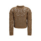 Brown Alpaca Vicugna Pacos Cardigan