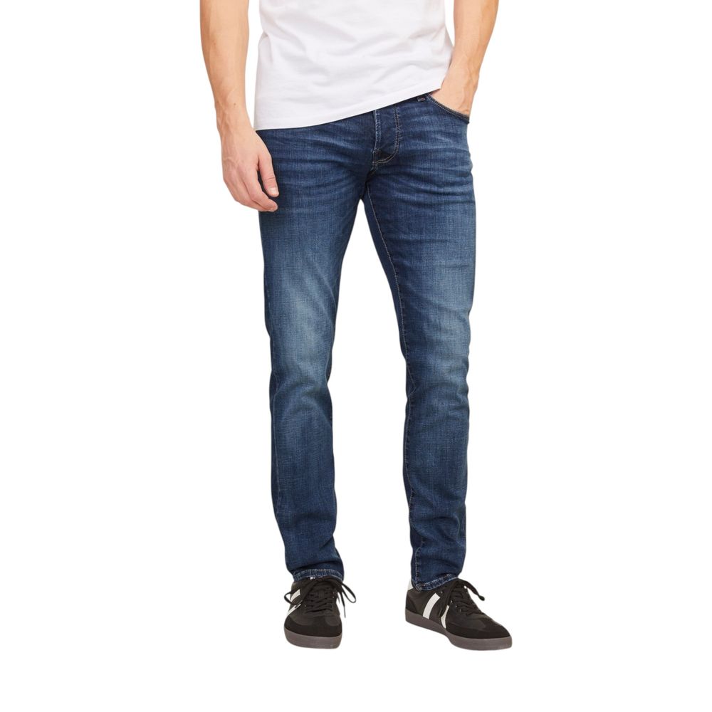 Blue Cotton Skinny Jeans