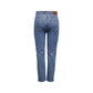 Blue Cotton Mom Jeans