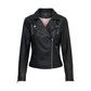 Black Viscose Biker Jacket