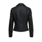Black Viscose Biker Jacket