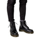 Black Leather Athletic Sneakers