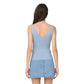 Blue Viscose Tank Tops