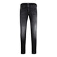 Black Cotton Skinny Jeans