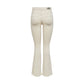 Cream Cotton Bootcut Jeans