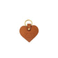 Beige Leather Keychain