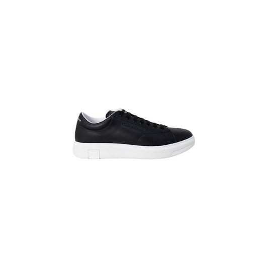 Black Leather Low Top Sneakers