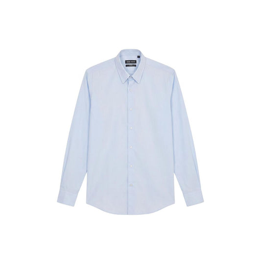 Blue Cotton Dress Shirt