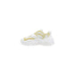 White Polyester Chunky Sneakers