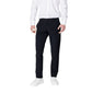 Black Cotton Casual Pants