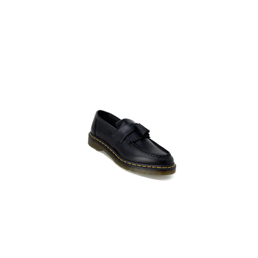 Black Leather Slip-On Loafers
