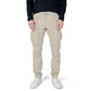 Beige Cotton Cargo Pants