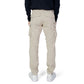 Beige Cotton Cargo Pants