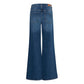 Blue Cotton Bootcut Jeans