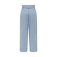 Blue Viscose Casual Pants