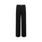 Black Polyester Casual Pants