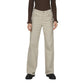 Beige Cotton Relaxed Fit Jeans