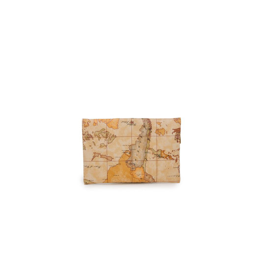 Beige Polyester Clutch Bag