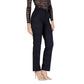 Black Recycled Polyester Flared Pants