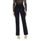 Black Recycled Polyester Flared Pants