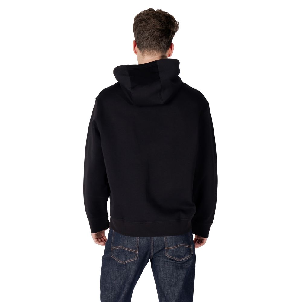 Black Cotton Hoodie