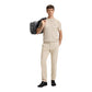 Beige Polyester Skinny Pants