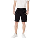Black Cotton Bermuda Shorts