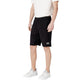 Black Cotton Bermuda Shorts