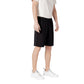 Black Cotton Bermuda Shorts