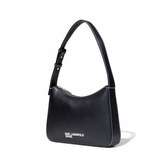 Black Artificial Leather Handbag