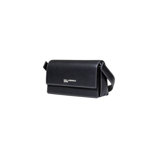 Black Artificial Leather Handbag