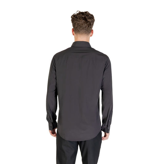 Black Elastane Dress Shirt