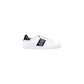 Black And White Leather Low Top Sneakers